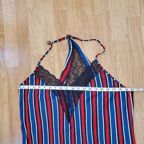 INC Lace-Trim Bold Striped Chemise Nightgown size XL - NEW - Picture 7 of 11